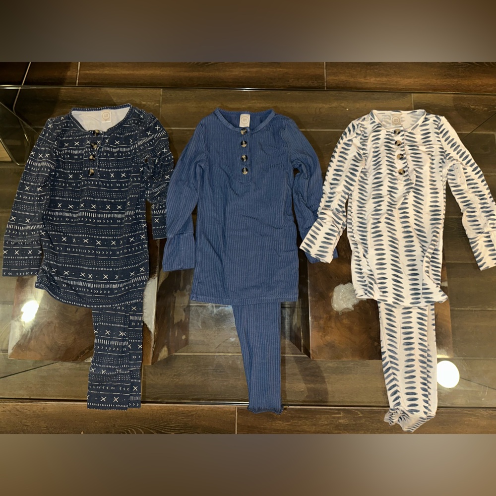 Lou Lou & Company Kids Pajamas - Navy, Blue, White